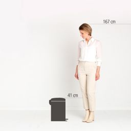 Brabantia NewIcon kosz na śmieci 12 l pedałowy stal mat 113604
