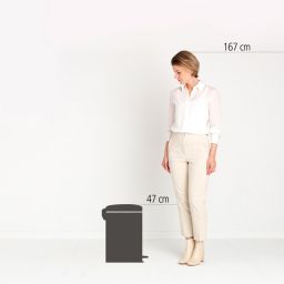 Brabantia NewIcon kosz na śmieci 20 l pedałowy czarny mat 114106