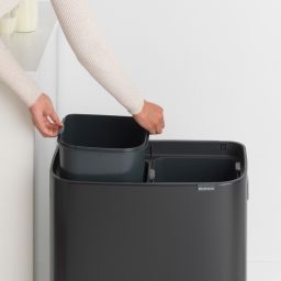 Brabantia Bo Touch Bin pojemnik na odpady 60 l do segregacji czarny mat 221484