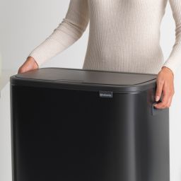 Brabantia Bo Touch Bin pojemnik na odpady 60 l do segregacji czarny mat 221484