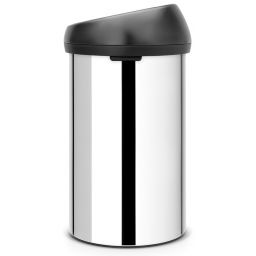 Brabantia Touch Bin pojemnik na odpady 60 l stal polerowana/czarny 402586
