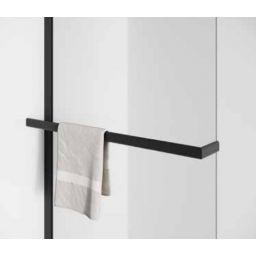 Novellini Gaida reling na ręcznik 180 cm lewy czarny mat R90AGEBPS180VMS-H