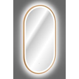 Comad Apollo 2 lustro 50x90 cm owalne z oświetleniem złoty LUSTRO APOLLO 2 900X500