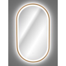 Comad Apollo 2 lustro 50x90 cm owalne z oświetleniem złoty LUSTRO APOLLO 2 900X500