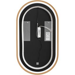 Comad Apollo 2 lustro 50x90 cm owalne z oświetleniem złoty LUSTRO APOLLO 2 900X500