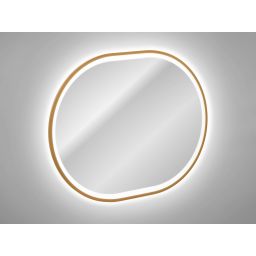 Comad Apollo 2 lustro 70x90 cm owalne z oświetleniem złoty LUSTRO APOLLO 2 900X700