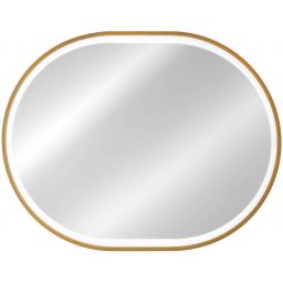 Comad Apollo 2 lustro 70x90 cm owalne z oświetleniem złoty LUSTRO APOLLO 2 900X700