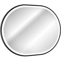 Comad Apollo 2 lustro 70x90 cm owalne z oświetleniem czarny LUSTRO APOLLO BLACK 2 900X700