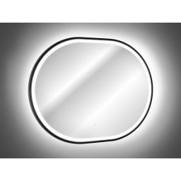 Comad Apollo 2 lustro 70x90 cm owalne z oświetleniem czarny LUSTRO APOLLO BLACK 2 900X700