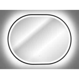 Comad Apollo 2 lustro 70x90 cm owalne z oświetleniem czarny LUSTRO APOLLO BLACK 2 900X700