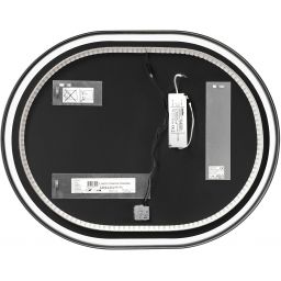 Comad Apollo 2 lustro 70x90 cm owalne z oświetleniem czarny LUSTRO APOLLO BLACK 2 900X700