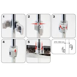 Duschy mydelniczka do drążków chrom 255-90