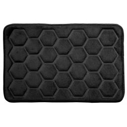 Hyggli Rock dywanik łazienkowy 60x40 cm prostokątny czarny 70-118