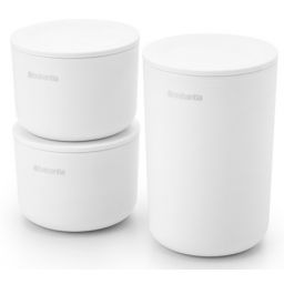 Brabantia ReNew pojemnik łazienkowy 3 szt zestaw biały 281327