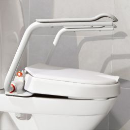 Etac Hi Loo nakładka podwyższająca 10 cm na toaletę z pokrywą i podłokietnikami biała 80301317-2