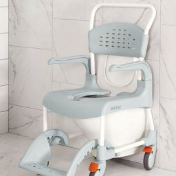 Etac Clean wózek inwalidzki z funkcją toalety biały 80229274