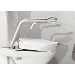 Etac Hi Loo nakładka podwyższająca 6 cm na toaletę z pokrywą i podłokietnikami biała 80301316-2