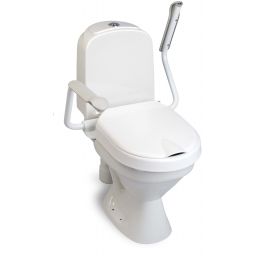 Etac Hi Loo nakładka podwyższająca 6 cm na toaletę z pokrywą i podłokietnikami biała 80301316-2