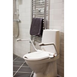 Etac Hi Loo nakładka podwyższająca 6 cm na toaletę z pokrywą i podłokietnikami biała 80301316-2