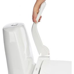 Etac My Loo nakładka podwyższająca 2 cm na toaletę z pokrywą i podłokietnikami biała 80301510