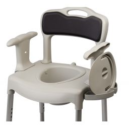 Etac Swift Commode krzesełko toaletowo-prysznicowe z podłokietnikami i oparciem 81702030