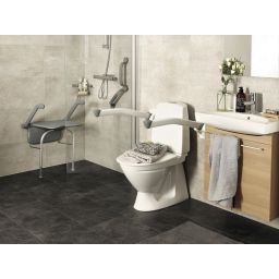 Etac Rex poręcz 60 cm ułatwiająca korzystanie z toalety biała 81705010