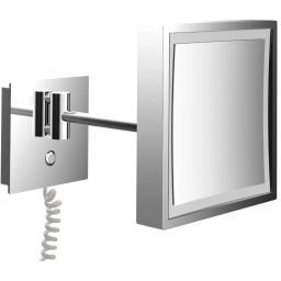 Emco Pure (LED) lusterko kosmetyczne 20x20 cm kwadratowe chrom 109406010