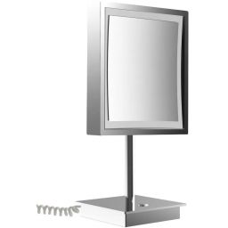 Emco Pure (LED) lusterko kosmetyczne 20,3x34,4 cm kwadratowe z oświetleniem chrom 109406015