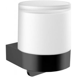 Emco Flow dozownik mydła ścienny czarny/szkło satynowe 272113301