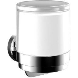 Emco Round dozownik mydła ścienny chrom/szkło satynowe 432100101