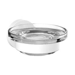 Emco Round mydelniczka biały/szkło przezroczyste 433013900