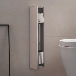 Emco Asis Plus moduł ścienny akcesoriów toaletowych do zabudowy aluminium 975611012
