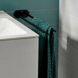 Emco Round wieszak na ręcznik 40 cm czarny 435013340