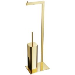 Excellent Riko stojak na papier toaletowy ze szczotką WC złoty połysk DOEX.1650GL