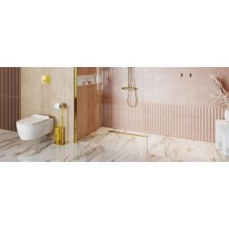 Excellent Riko stojak na papier toaletowy ze szczotką WC złoty połysk DOEX.1650GL