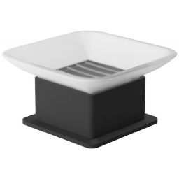 Excellent Riko mydelniczka szkło matowe/czarny mat DOEX.1613BL