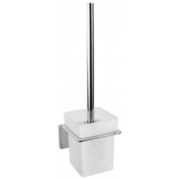 FDesign Piazza szczotka toaletowa ścienna chrom/szkło mleczne FD6-PZA-06-11
