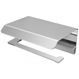 FDesign Piazza uchwyt na papier toaletowy z półką chrom FD6-PZA-10-11