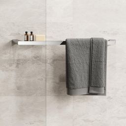 Geesa Shift wieszak na ręcznik 85 cm z półką chrom/szkło przezroczyste 919954-02-850