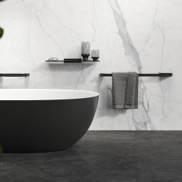 Geesa Shift półka szklana 60 cm efekt czarnego marmuru 919901-06-M6