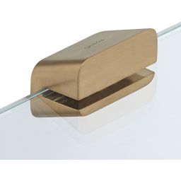 Geesa Shift uchwyt na papier toaletowy podwójny z półką złoto szczotkowane/szkło przezroczyste 919948-07