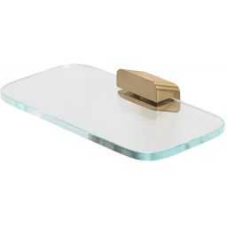 Geesa Shift półka szklana 22 cm szkło przezroczyste/złoto szczotkowane 919903-07