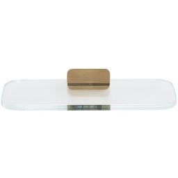 Geesa Shift półka szklana 22 cm szkło przezroczyste/złoto szczotkowane 919903-07