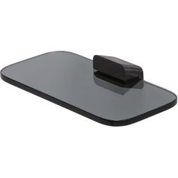 Geesa Shift półka szklana 22 cm szkło przydymione/czarny metal szczotkowany 919903-09-66