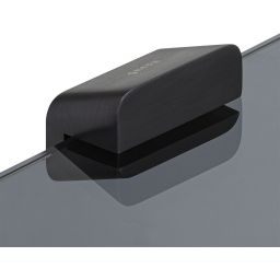 Geesa Shift półka szklana 22 cm szkło przydymione/czarny metal szczotkowany 919903-09-66