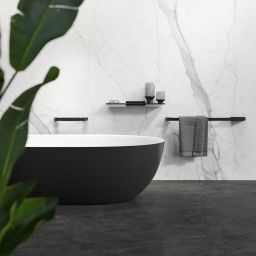 Geesa Shift półka szklana 60 cm efekt czarnego marmuru 919901-06-M6