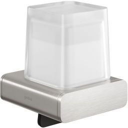 Geesa Shift dozownik do mydła 200 ml ścienny szczotkowana stal nierdzewna/szkło przezroczyste 919916-05