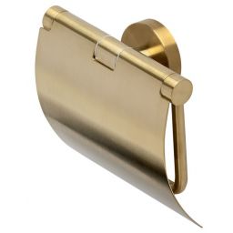 Outlet - Geesa Nemox Brushed Gold uchwyt na papier toaletowy z pokrywą złoty szczotkowany 916508-07