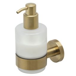Geesa Nemox Brushed Gold dozownik do mydła 200 ml ścienny złoty szczotkowany 916516-07