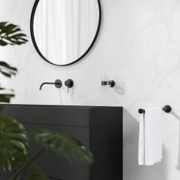 Geesa Nemox Black wieszak na ręcznik 1-ramienny czarny 916519-06